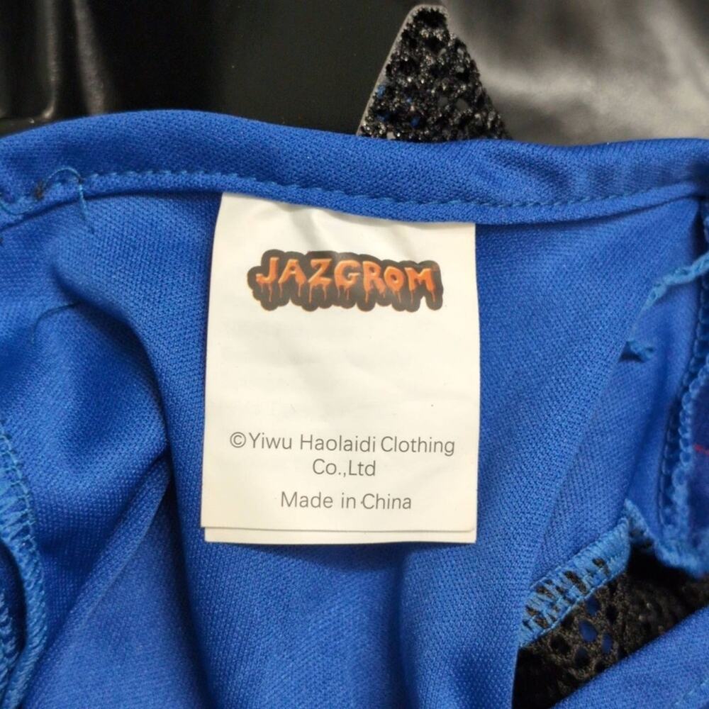 JAZGROM Kids Blue Knight Costume Hood Cape Tunic Belt Pants Medieval S - Picture 14 of 16